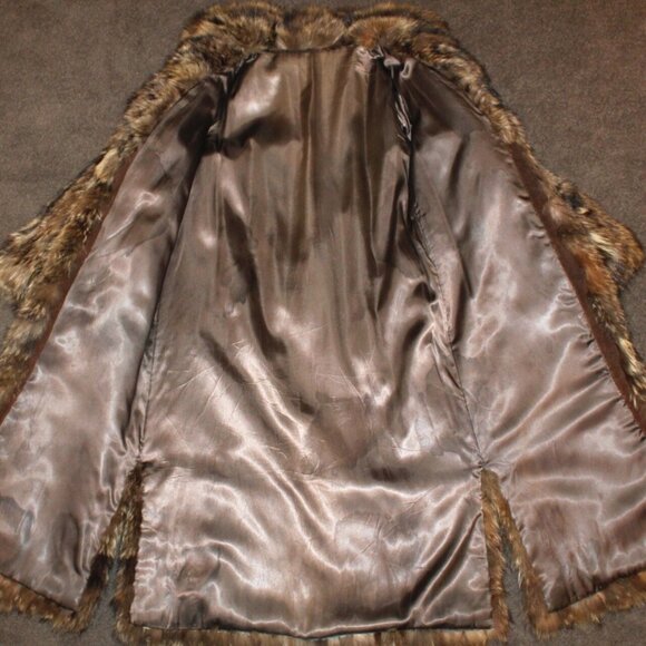 Full Length Raccoon Coat -Medium - Picture 7 of 12